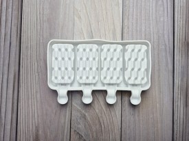 Molde silicona 4 helados geometricos